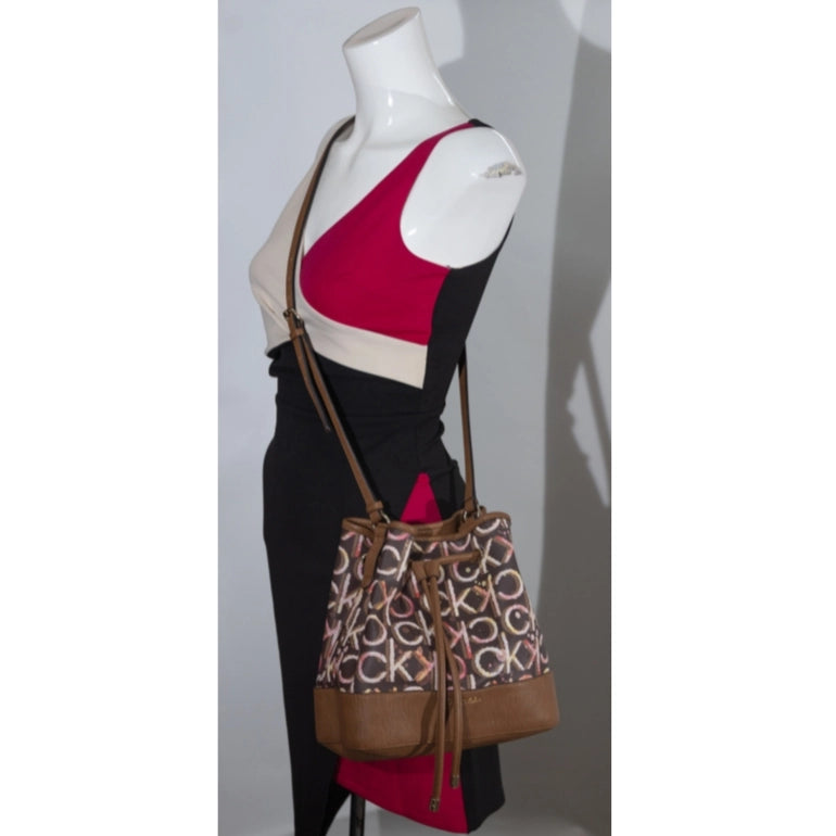 Calvin Klein Gabrianna Monogram Novelty Bucket Bag