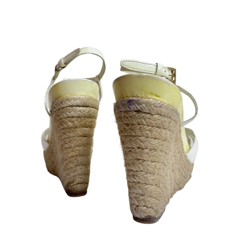 Christian Dior Monogram Patent Leather Wedges