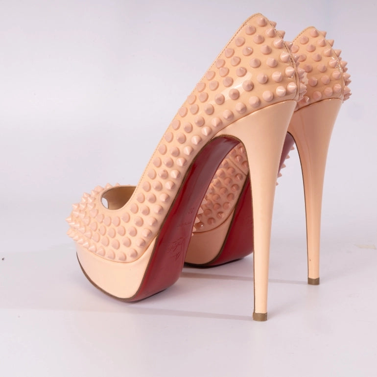 Christian Louboutin Peep Spikes Platform Pumps