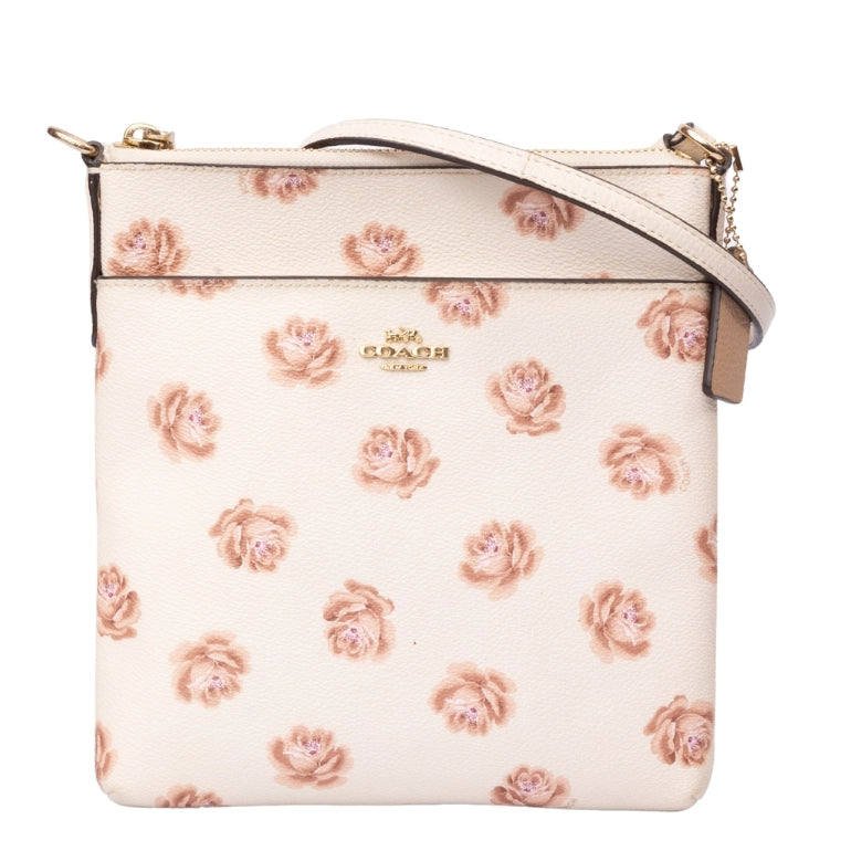 Coach Kitt Messenger Crossbody With Rose Print