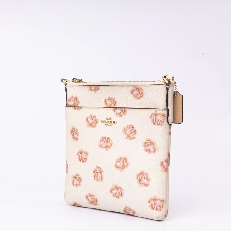 Coach Kitt Messenger Crossbody With Rose Print