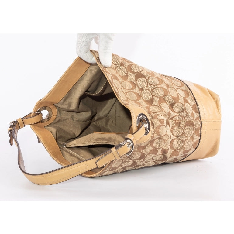 Coach Signature Canvas and Leather Shoulder Bag