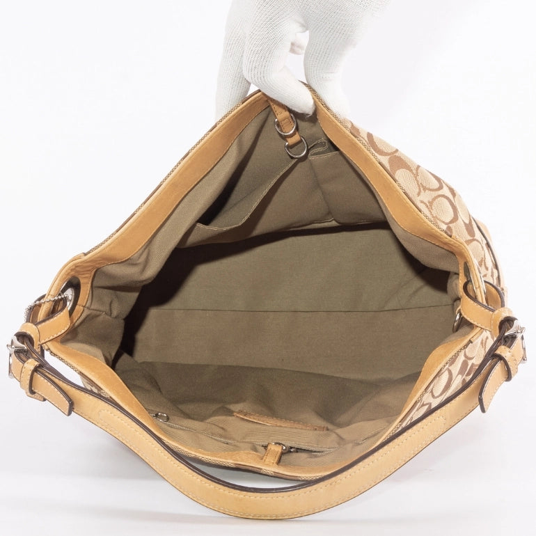 Coach Signature Canvas and Leather Shoulder Bag