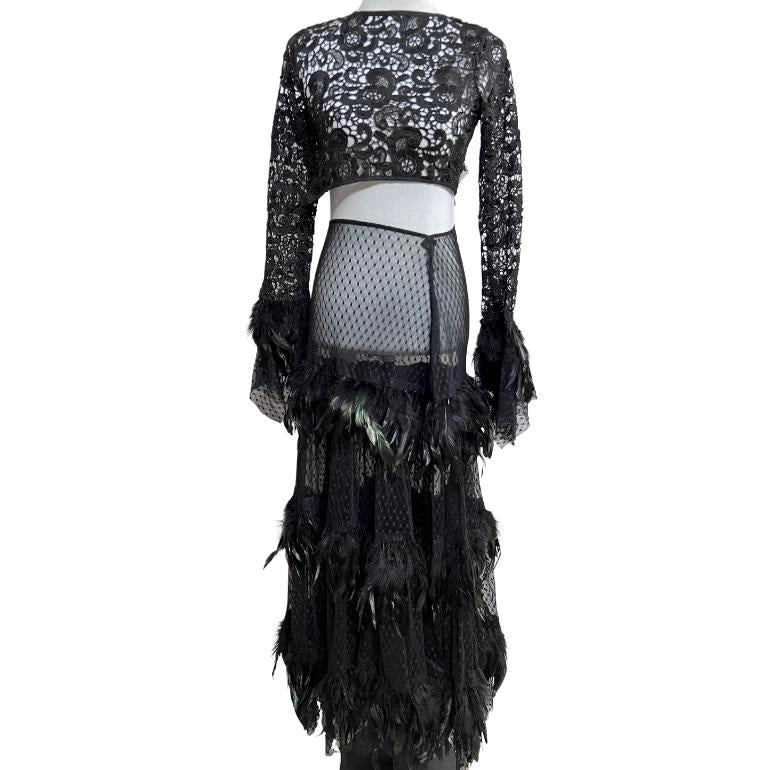 Deme by Gabriella Embellished Sheer Gown