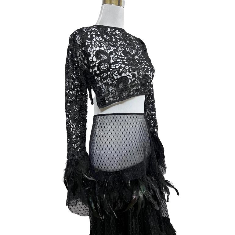 Deme by Gabriella Embellished Sheer Gown