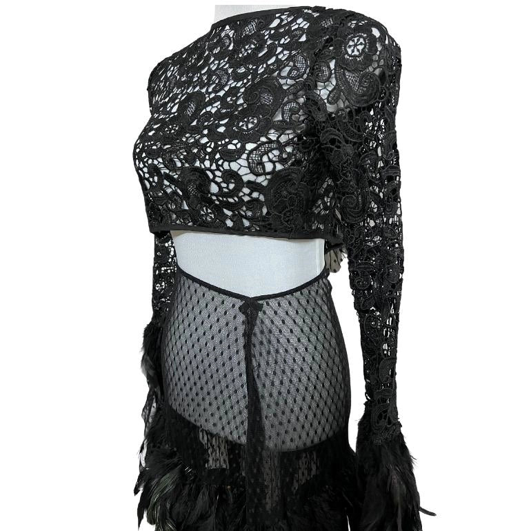 Deme by Gabriella Embellished Sheer Gown