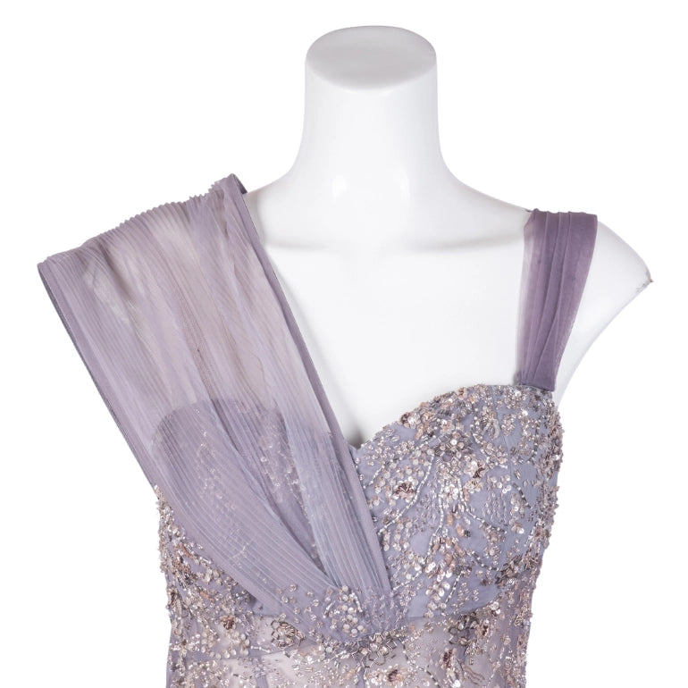 Dolly J Embroidered & Pleated Gown