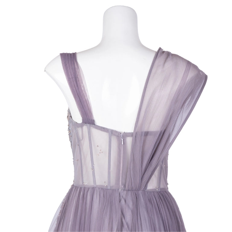 Dolly J Embroidered & Pleated Gown