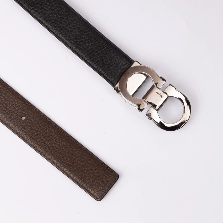 Ferragamo Gancini Logo Reversible Waist Belt