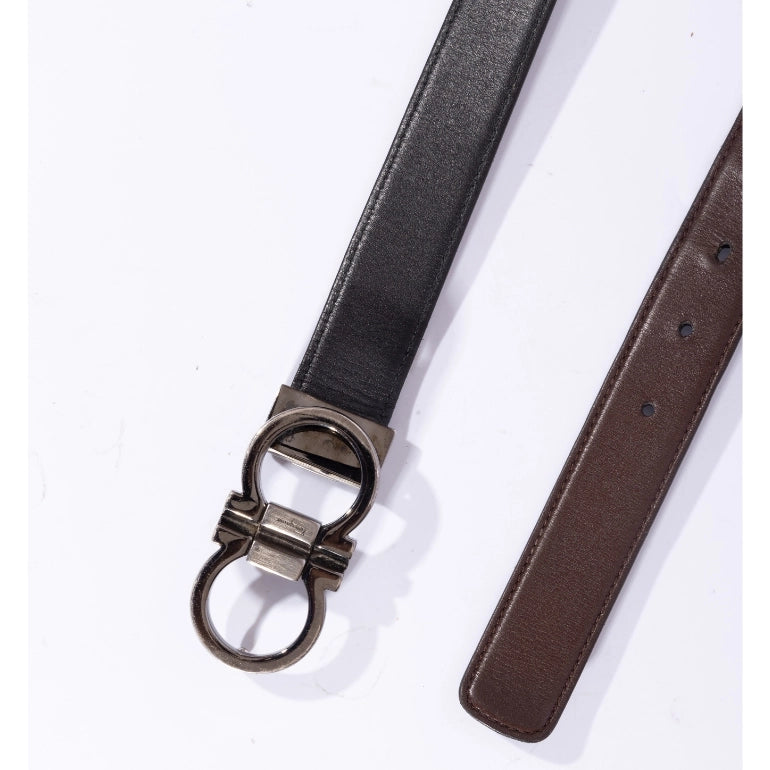 Ferragamo Gancini Logo Reversible Waist Belt