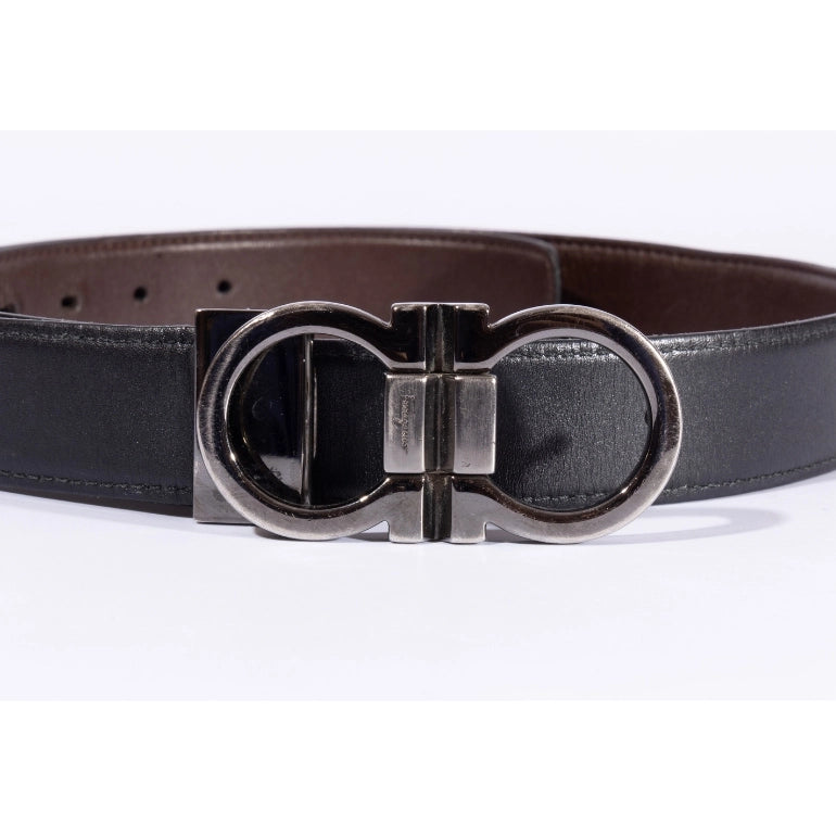 Ferragamo Gancini Logo Reversible Waist Belt