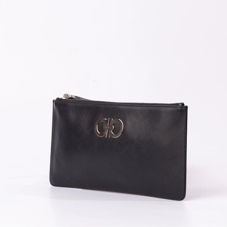 Ferragamo Gancio Wristlet Zip Pouch