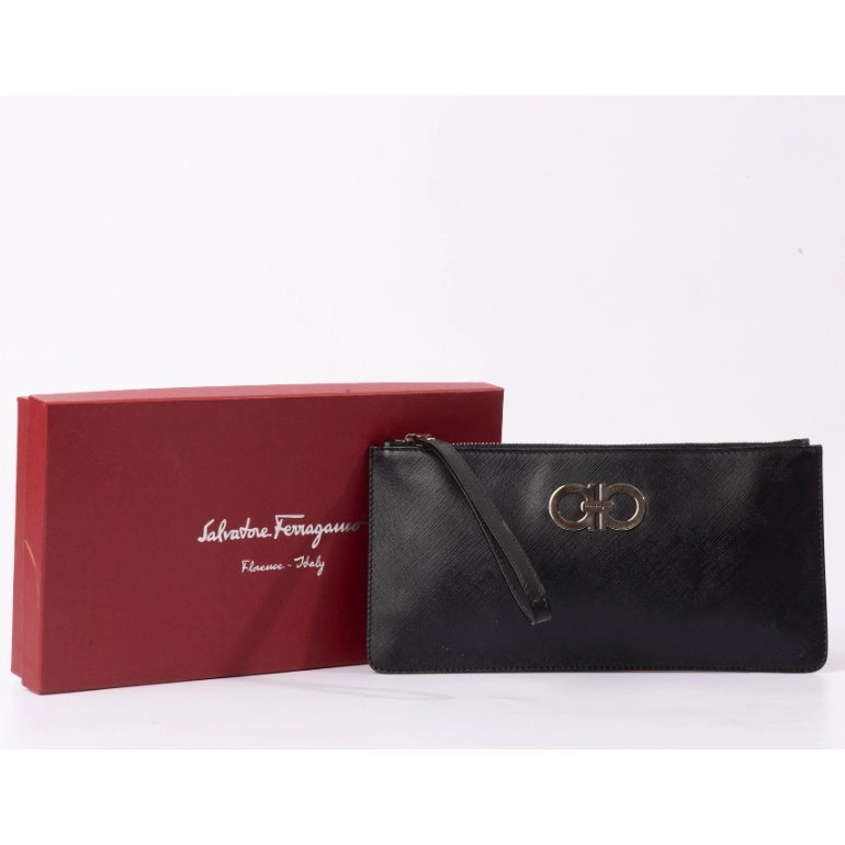 Ferragamo Gancio Wristlet Zip Pouch