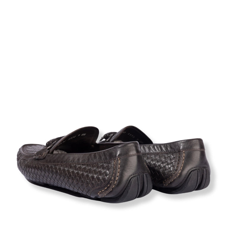 Ferragamo Parigi Gancio Bit Woven Loafers
