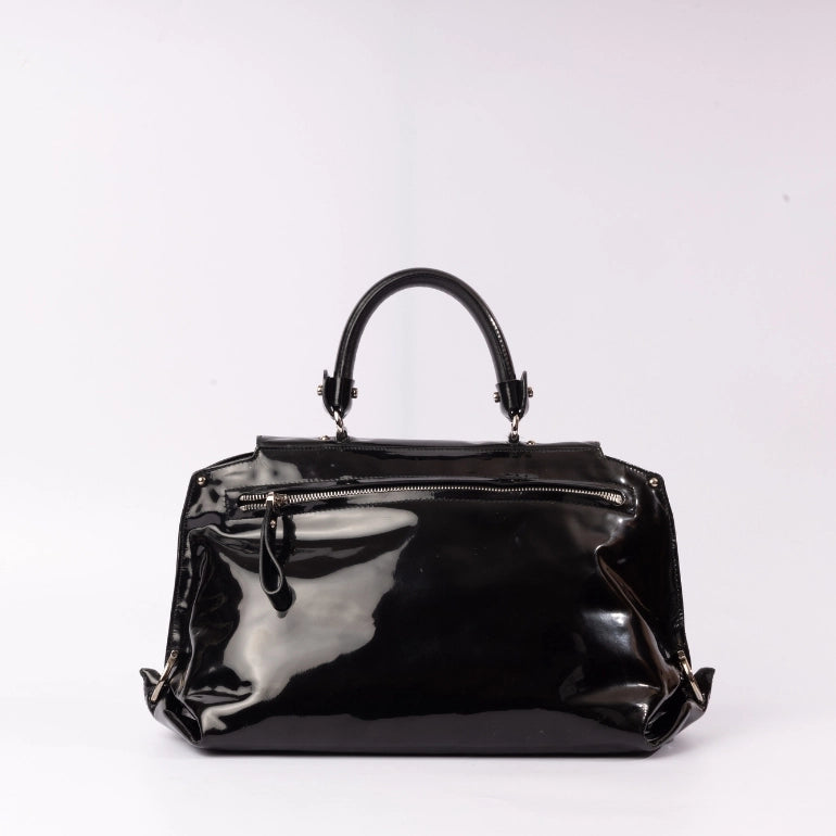 Ferragamo Sofia Patent Leather Top Handle Bag