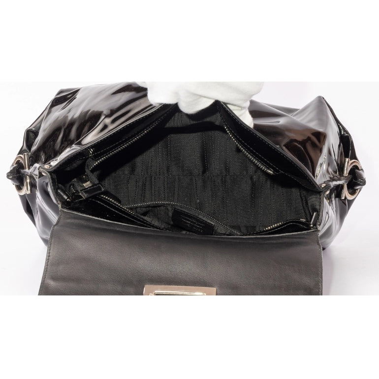Ferragamo Sofia Patent Leather Top Handle Bag