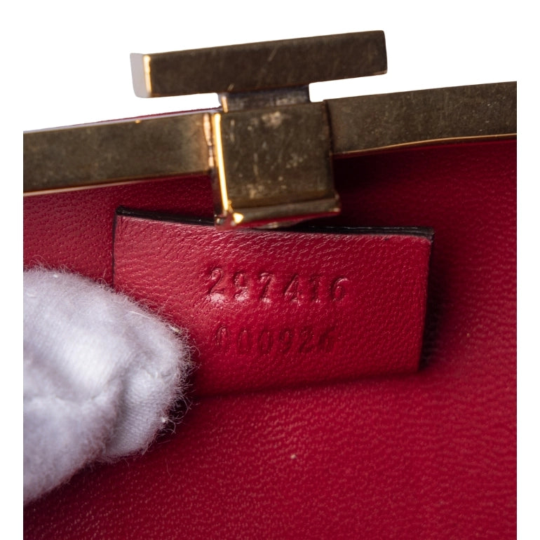 Gucci Alcantara Studded Broadway Clutch