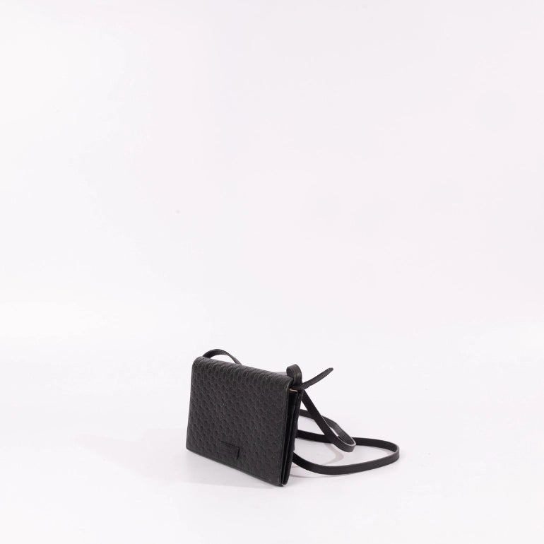 Gucci Embossed Microguccissima Wallet On Crossbody Strap