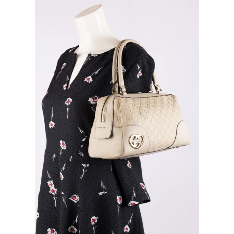 Gucci GG Signature Lovely Heart Boston Bag