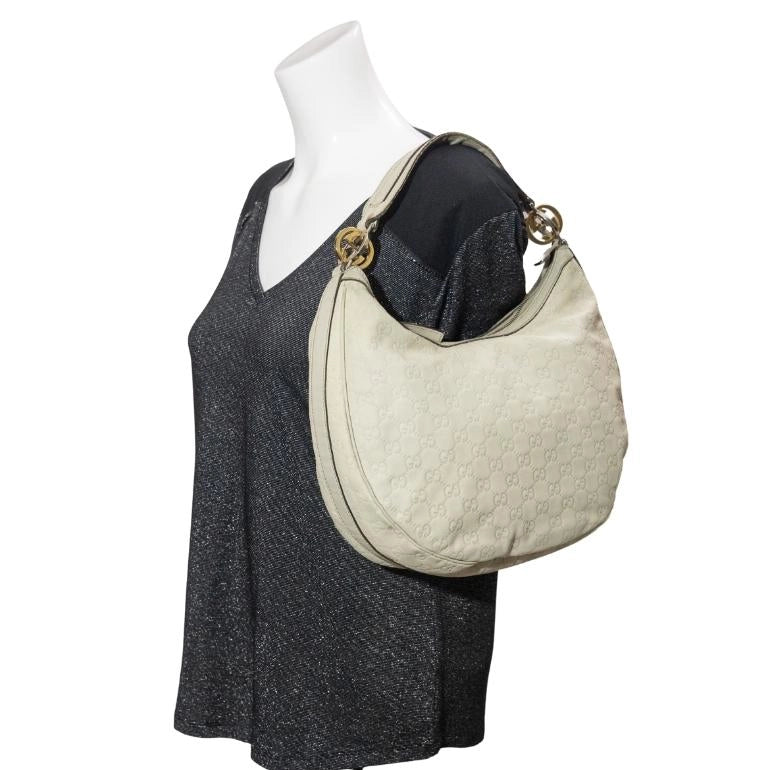 Gucci Guccissima GG Twin Hobo Bag