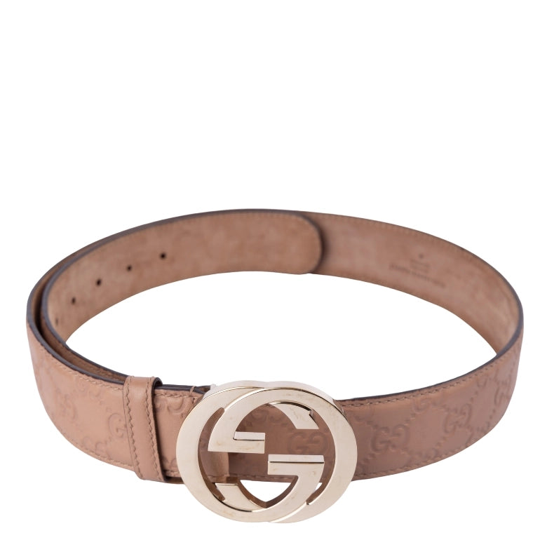 Gucci Guccissima Interlocking G Buckle Belt