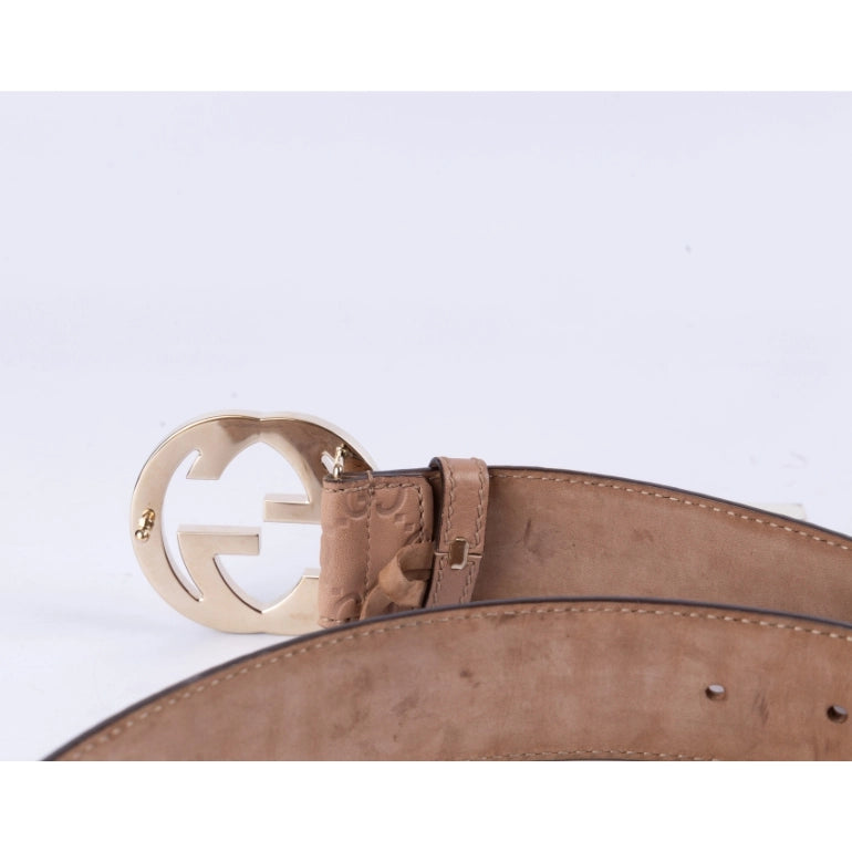 Gucci Guccissima Interlocking G Buckle Belt
