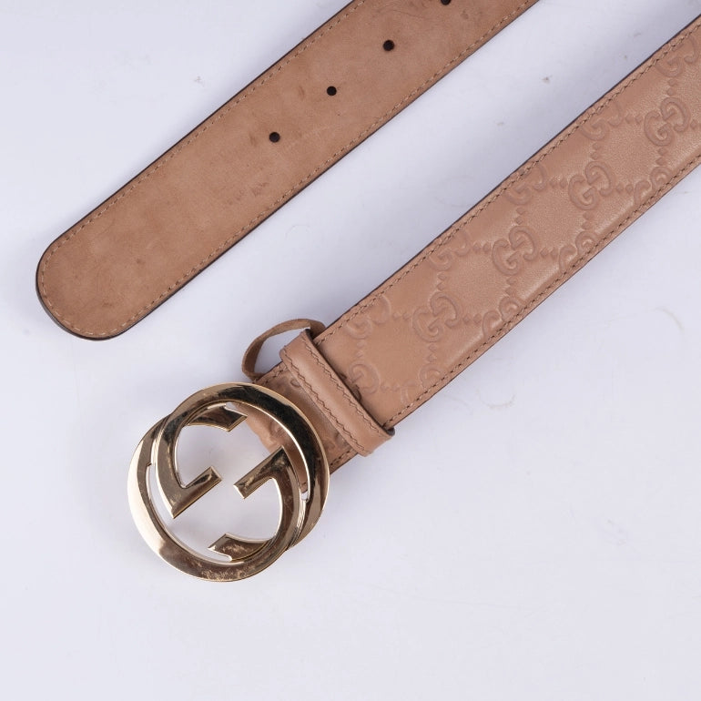 Gucci Guccissima Interlocking G Buckle Belt