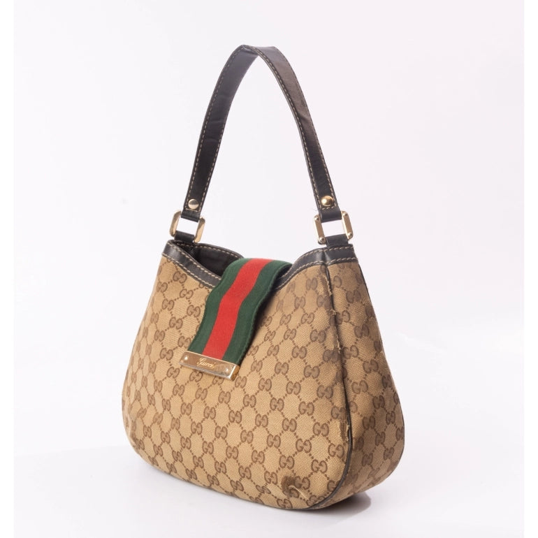 Gucci Guccissima Ladies Web Hobo Bag