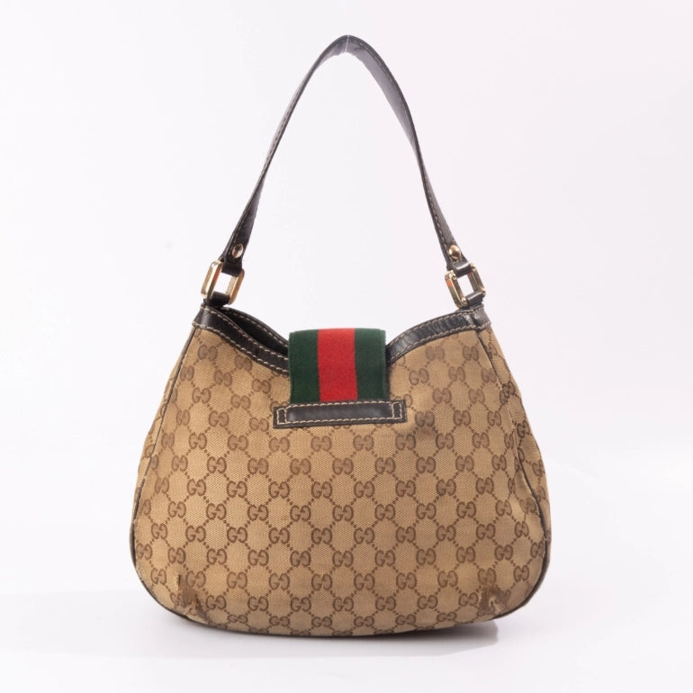 Gucci Guccissima Ladies Web Hobo Bag