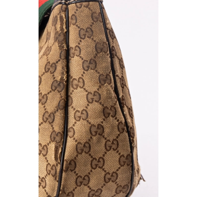 Gucci Guccissima Ladies Web Hobo Bag