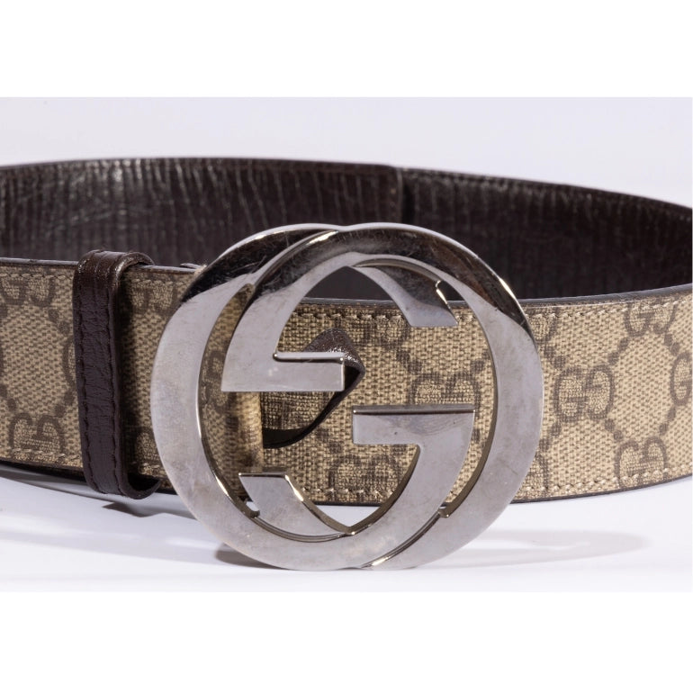Gucci Interlocking GG Guccissima Belt