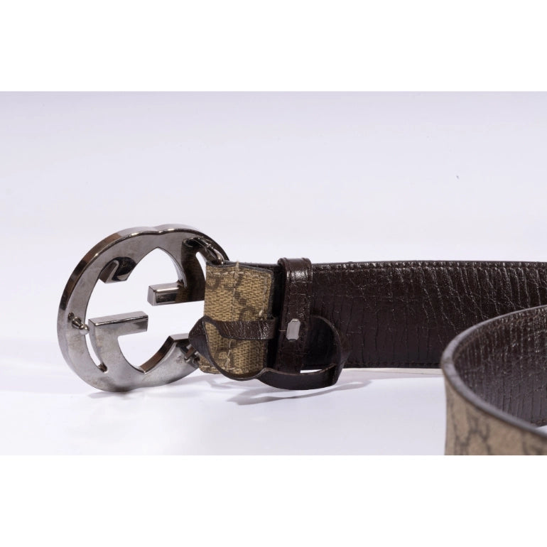 Gucci Interlocking GG Guccissima Belt
