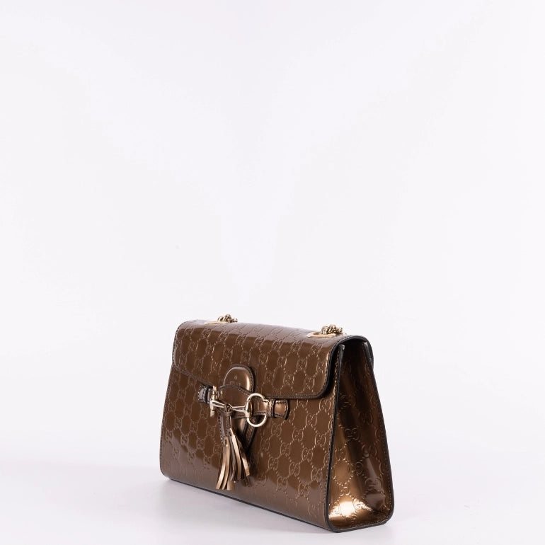 Gucci Shine Guccissima Medium Emily Chain Shoulder Bag