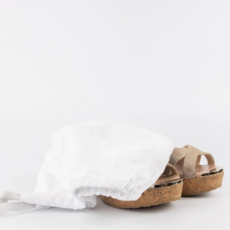 Jimmy Choo Beige Leather Cork Wedges