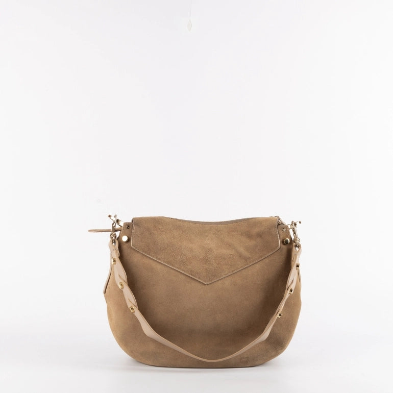 Jimmy Choo Leather-Trim Suede Artie Shoulder Bag