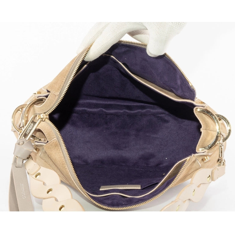 Jimmy Choo Leather-Trim Suede Artie Shoulder Bag