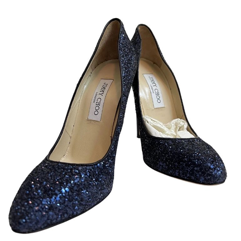 Jimmy choo romy 85 glitter pumps shop