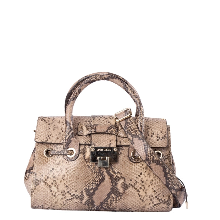 Jimmy Choo Rosalie Python Skin Satchel