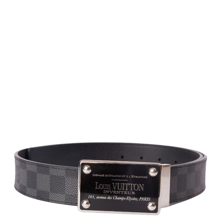 Louis Vuitton Damier Graphite Inventeur Reversible Belt