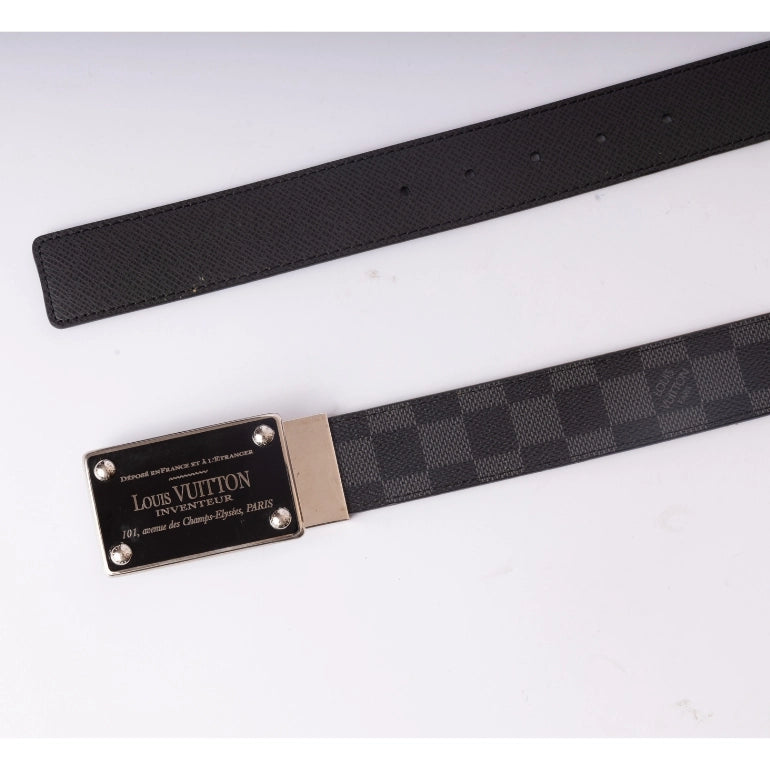 Louis Vuitton Damier Graphite Inventeur Reversible Belt