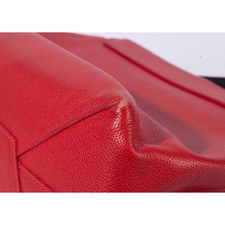 Louis Vuitton Rubis Pebbled Leather Lock me PM Tote Bag