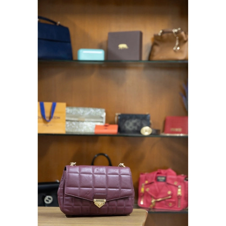 Michael Kors Soho Quilted Fold-Over Shoulder Bag