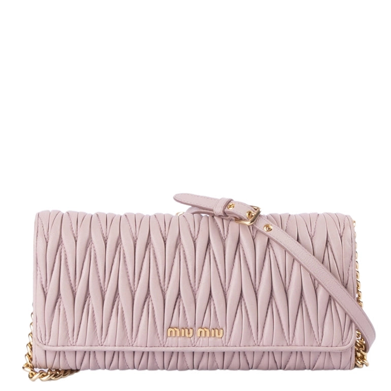 Miu Miu Matelasse Flap Chain Clutch