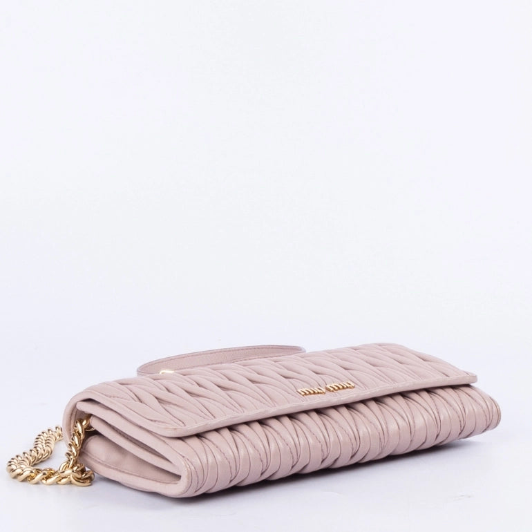 Miu Miu Matelasse Flap Chain Clutch