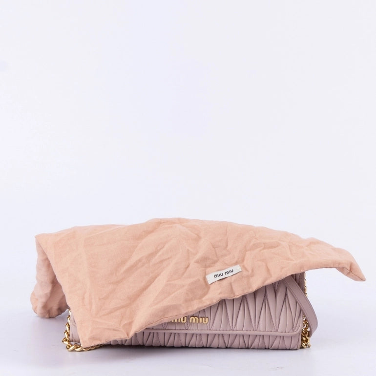 Miu Miu Matelasse Flap Chain Clutch