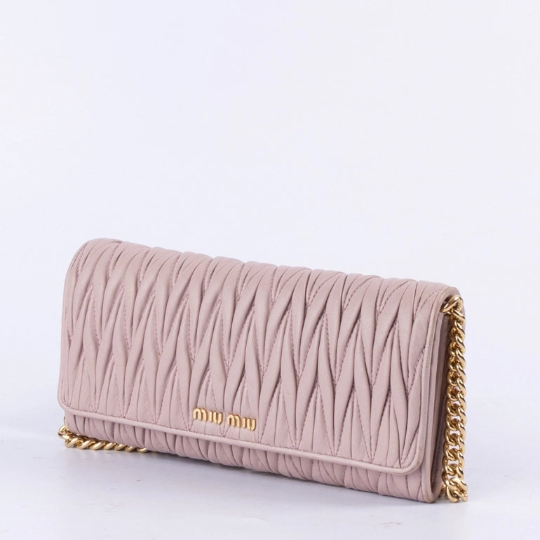 Miu Miu Matelasse Flap Chain Clutch