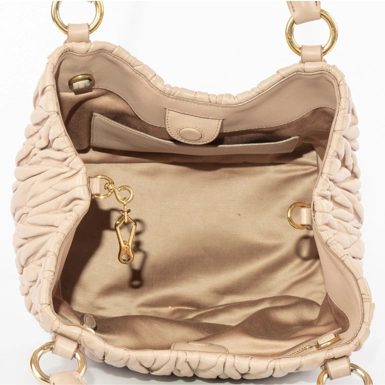 Miu Miu Matelassé Leather Shoulder Bag