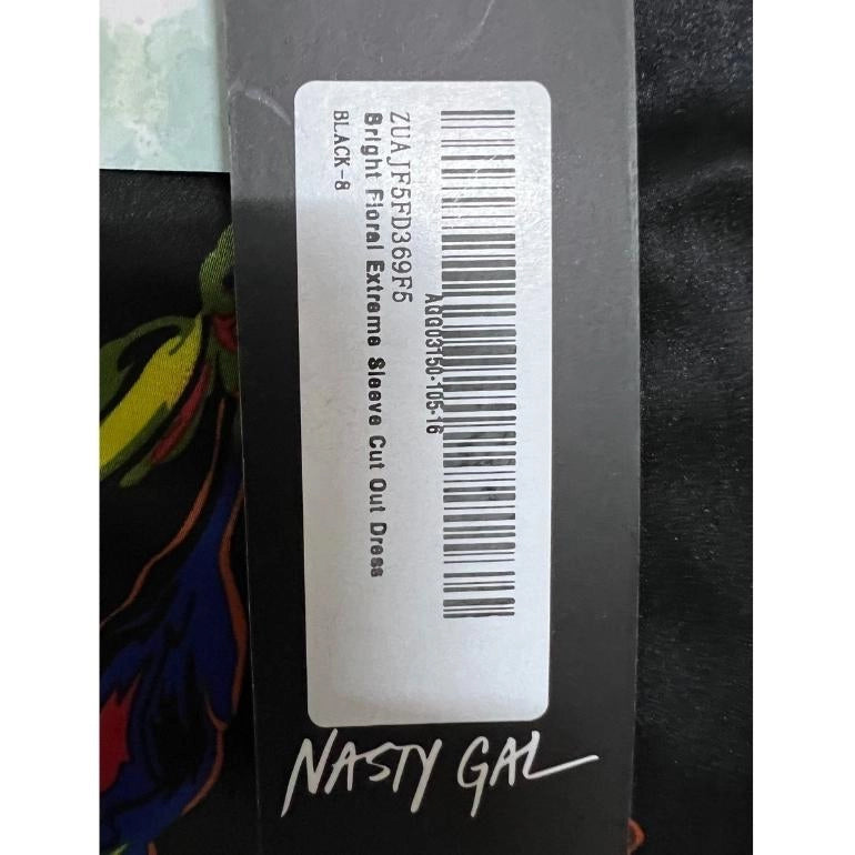 Nasty Gal Plunging Floral Print Cut Out Maxi Dress