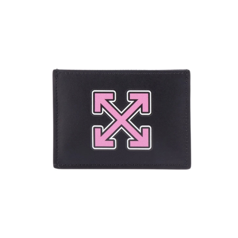 Off White Arrow Embossed Printed Leather Cardholder