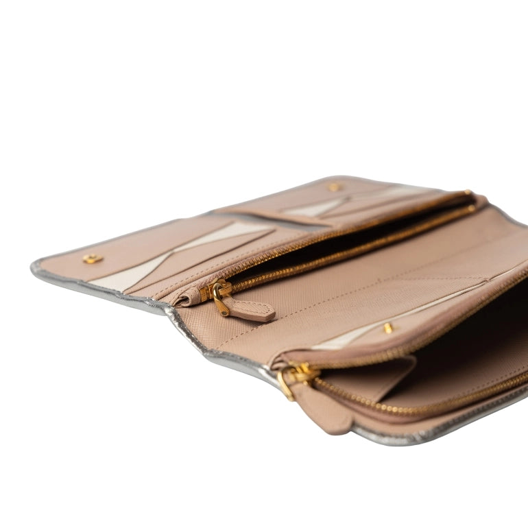 Prada Lux Continental Zip Around Wallet